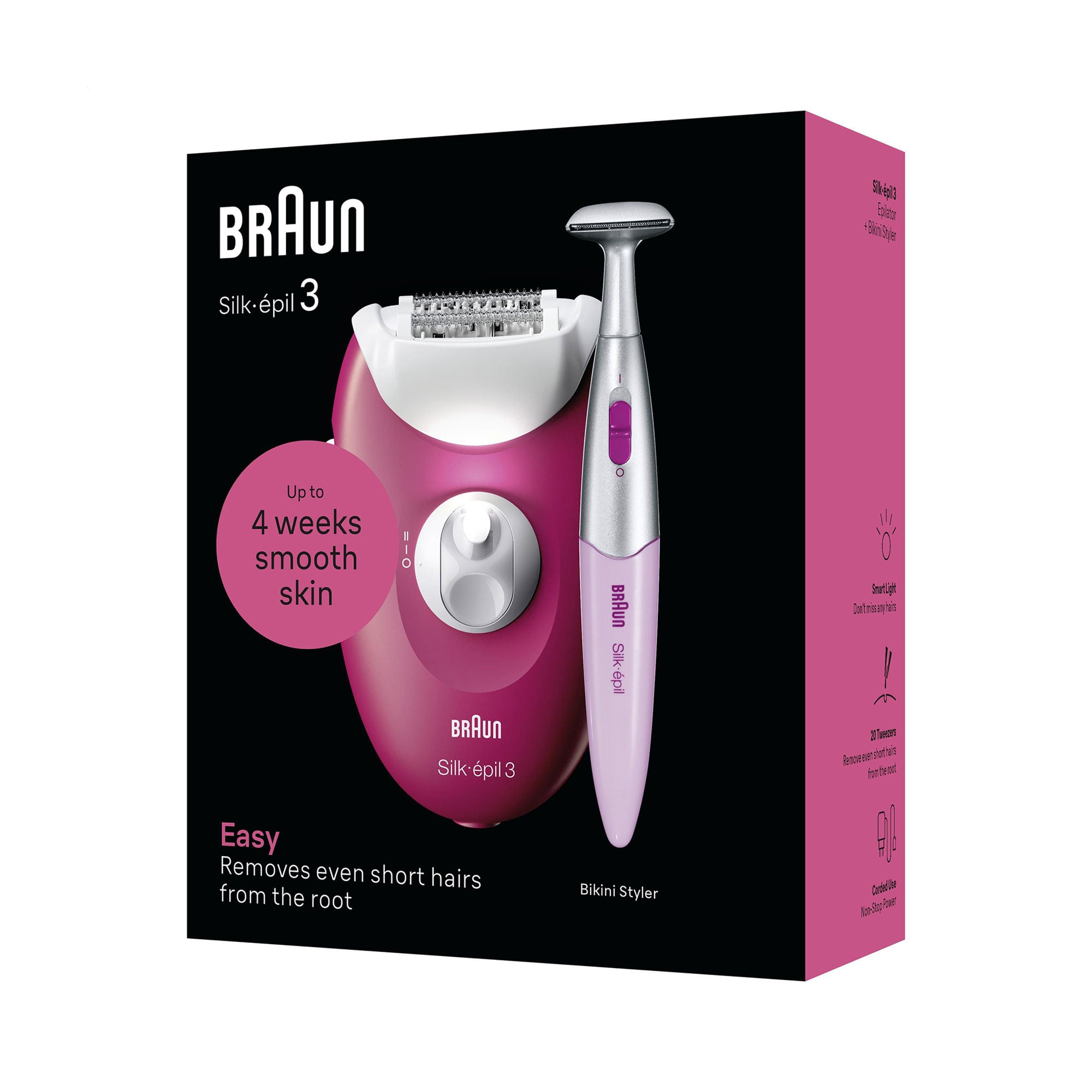 Електричний епілятор Braun Silk-epil 3 SE 3-202 (тример для бікіні, 1 шт + щіточка, 1 шт)